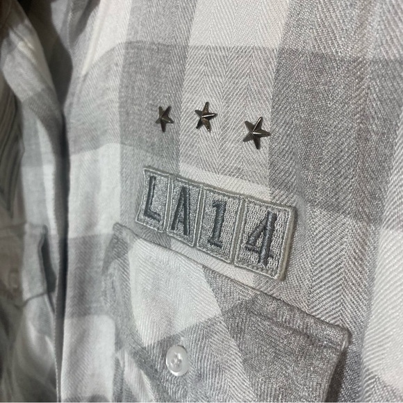 Rails Pepper Military Plaid Shirt Size XS Rayon Button Down Flannel Top - Picture 8 of 9